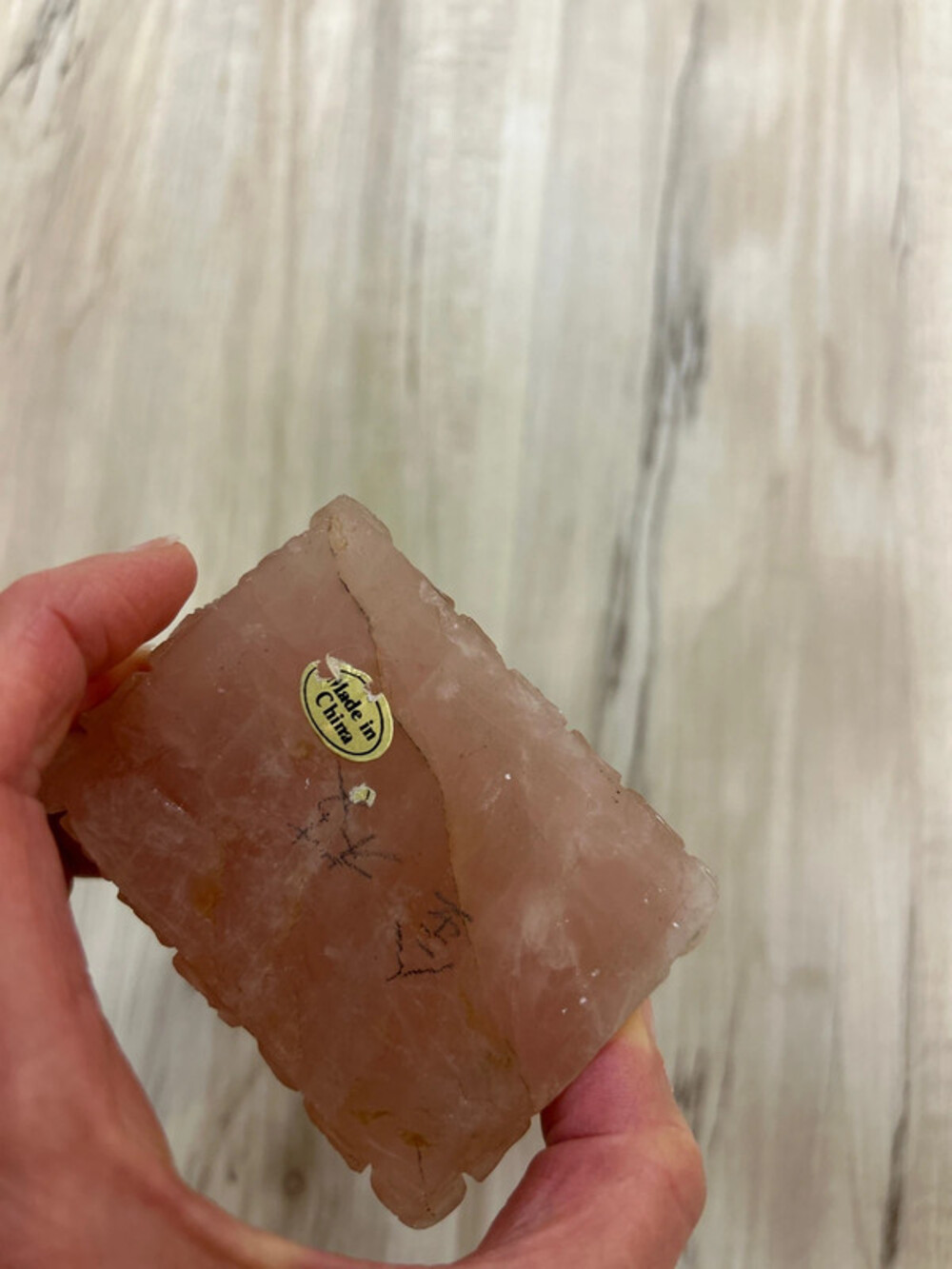 Vintage Carved Chinese Dark Rose Quartz Foo Dog image 6
